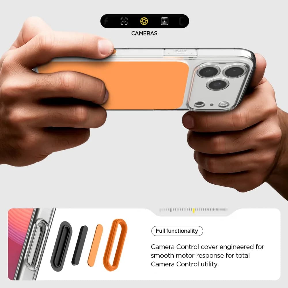غطاء Spigen MagFit المغناطيسي لهواتف iPhone 17 و18 Pro Max و17Pro - تصميم هجين، ظهر شفاف، مقاوم للصدمات - 5