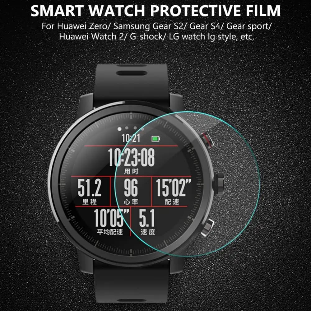 2Pcs Round Watches Tempered Glass Screen Protective Film Diameter 34 35 36 37 38 39 40 41 42 43 mm Screen Guard For Smart Watch - 4
