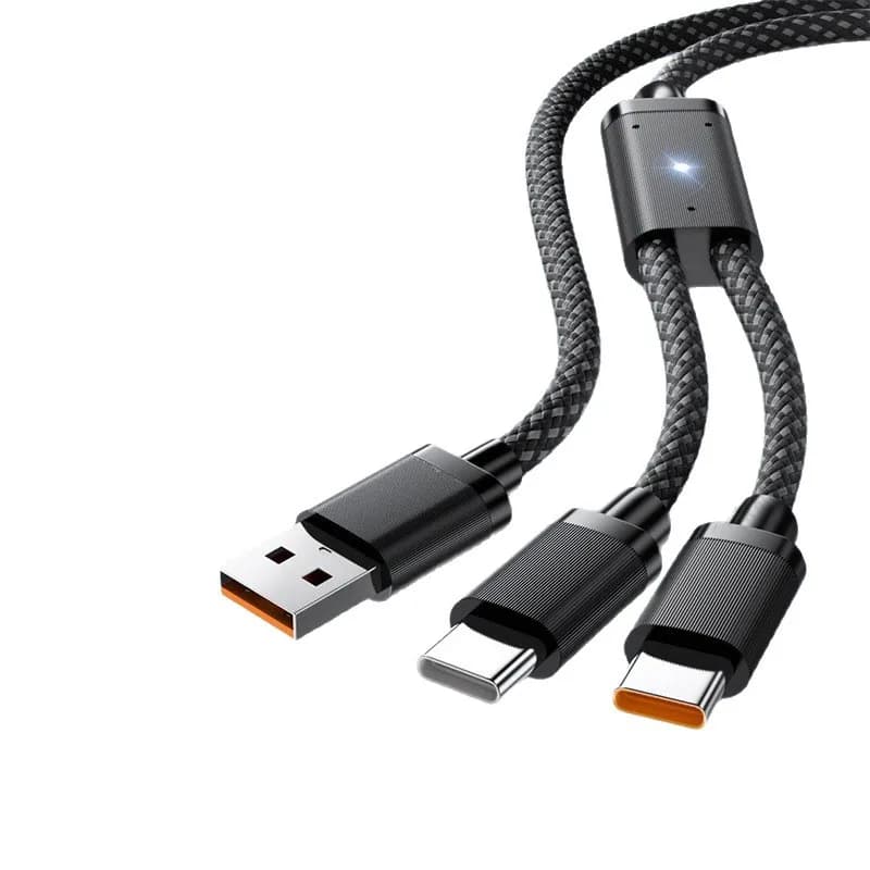 Dual-Port Type-C Cable: One Cable, Two Ports 100W Fast Charging Compatible with Apple iPhone 16/17, Huawei Devices Multi-Port C - 6