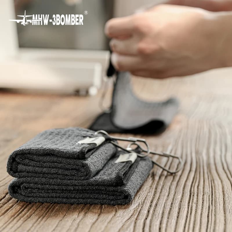 MHW-3BOMBER Coffee Bar Towel Coffee Cleaning Accessories for Barista Absorbent Cleaning Cloths with Hanging Ring Kitchen Tools - 2