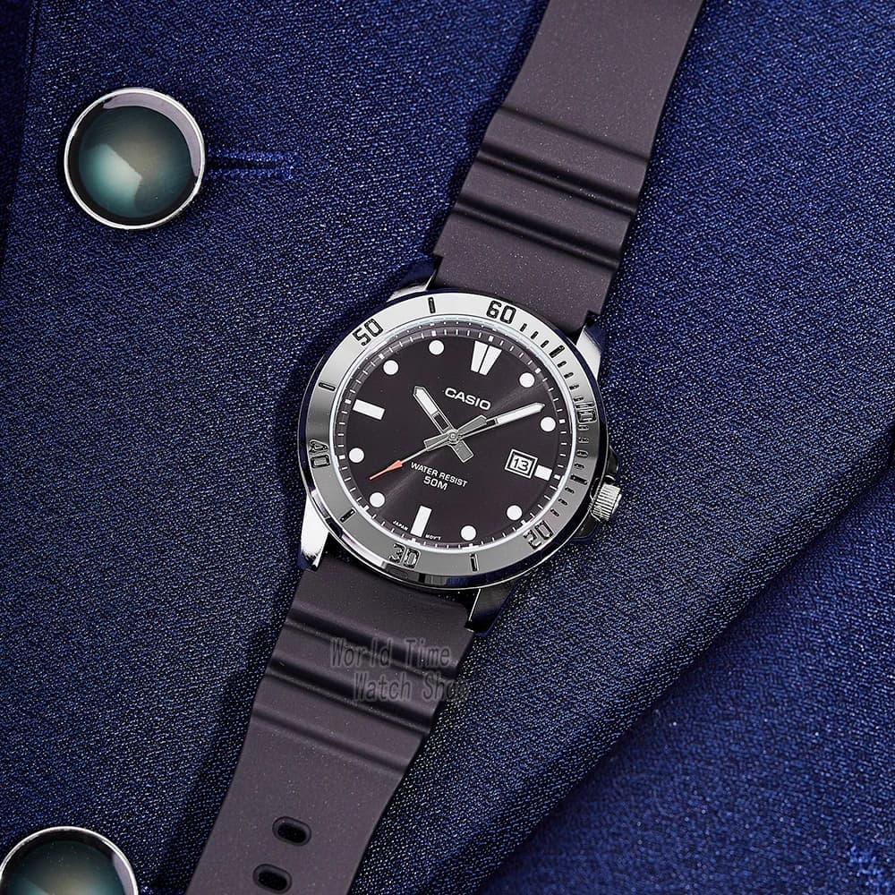 Casio watch for men business fashion resin strap atmospheric waterproof  MTP-VD01-1E - 4