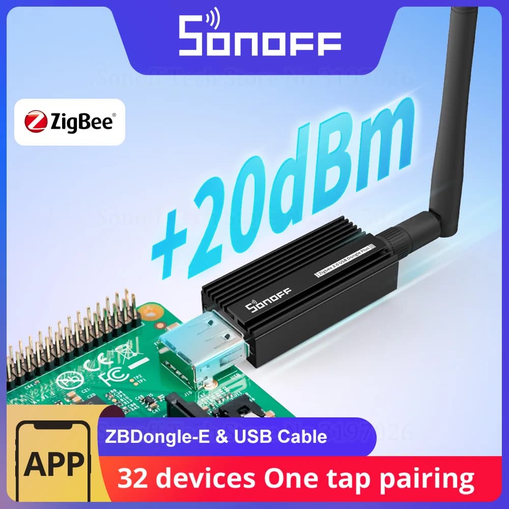 SONOFF ZBDongle-E USB دونجل بلس ZigBee 3.0 بوابة Zigbee لاسلكية محلل ZHA Zigbee2MQTT مسبق التهيئة كمنسق
