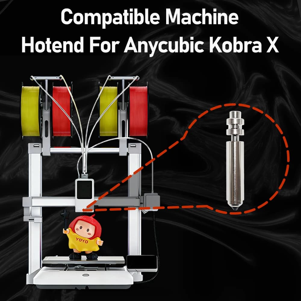 فوهة ثنائية المعدن عالية الحرارة، Anycubic Kobra X، إكسسوارات طابعات ثلاثية الأبعاد 0.2/0.4/0.6/0.8 مم - 4