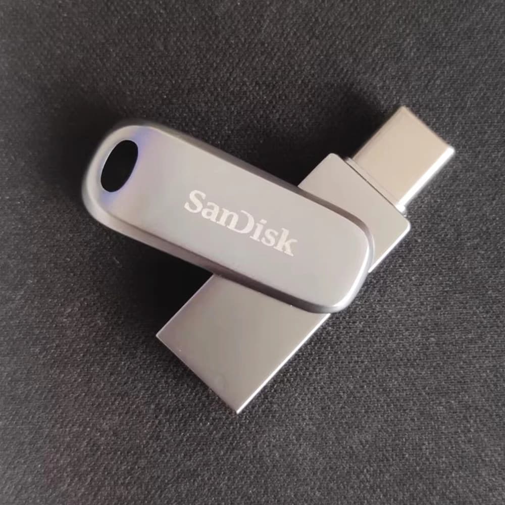 SanDisk Ultra Dual Drive Luxe USB Type-c بسعة 32 جيجابايت و64 جيجابايت و128 جيجابايت و256 جيجابايت و512 جيجابايت، USB 3.2 Gen 1، فلاش درايف معدني للهاتف من النوع C OTG - 6