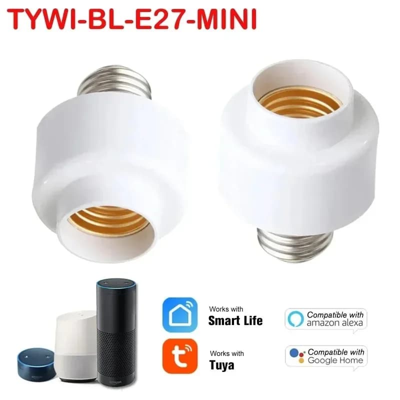 مقبس Tuya WIiFi BL E27 حامل مصباح ذكي قاعدة محول لمبات إضاءة مفتاح إضاءة للمطبخ وغرفة النوم تحكم صوتي عبر Alexa وGoogle Home