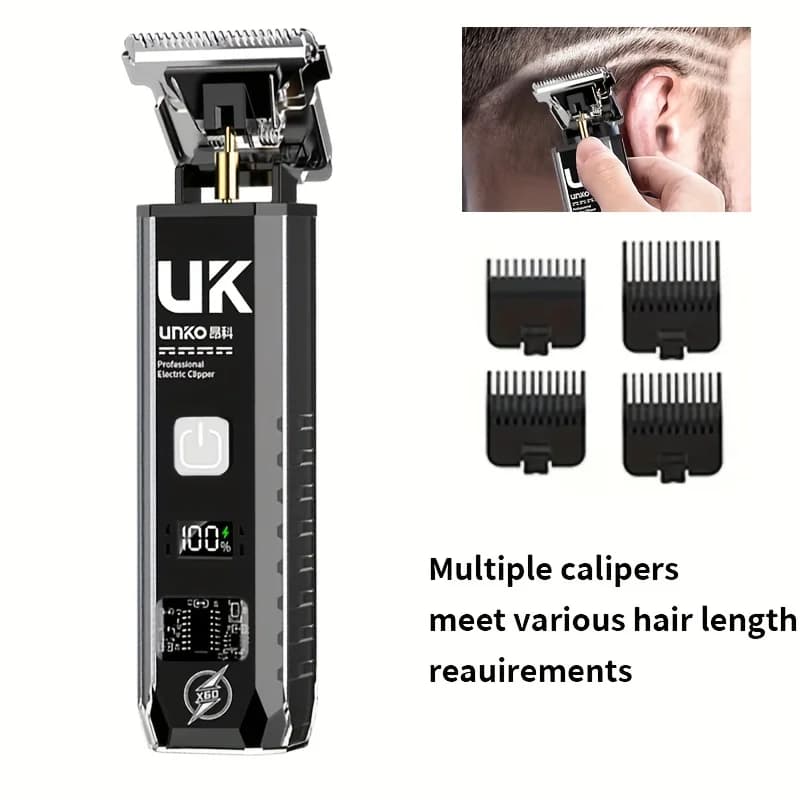 Professional Cordless Hair Clipper, Rechargeable Electric Hair Trimmer for Men Kids Home & Salon Use - 4