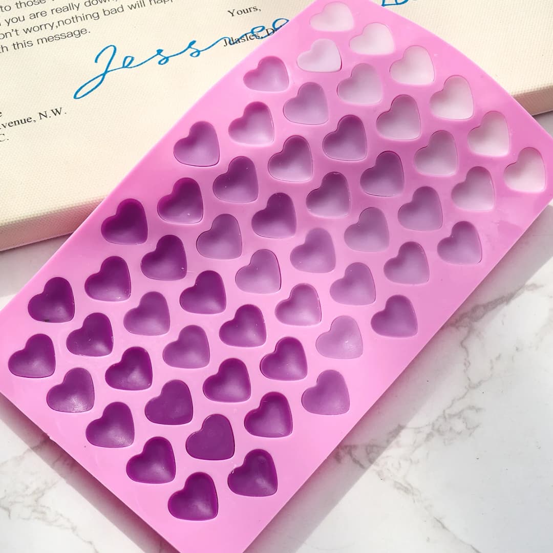 55 Compartment Heart Silicone Candle Mold Valentine's Day Candles Making Kit DIY Love Cake Chocolate Baking Mould Party Gifts - 6