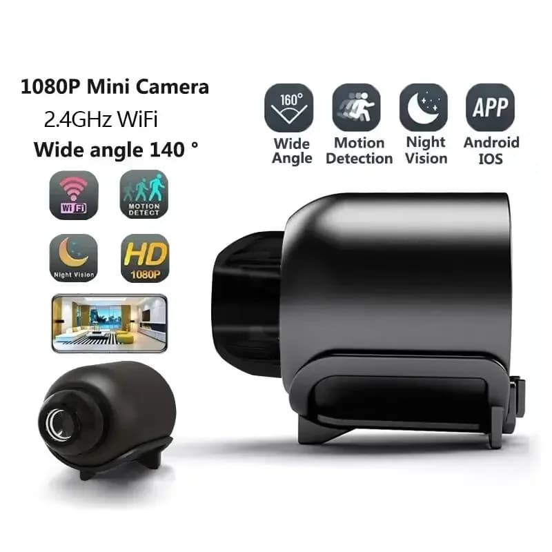 كاميرا Mini X5 لاسلكية بدقة 1080P، مراقبة أمنية، رؤية ليلية، كاشف حركة، مسجل فيديو صغير، مراقبة منزلية ذكية - 3