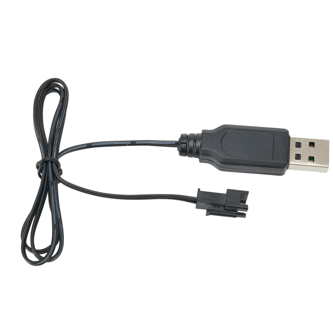 كابل شحن يو اس بي لبطاريات الليثيوم 3.7V مع موصل SM-2P لسيارات وطائرات وطائرات الهليكوبتر RC - 4