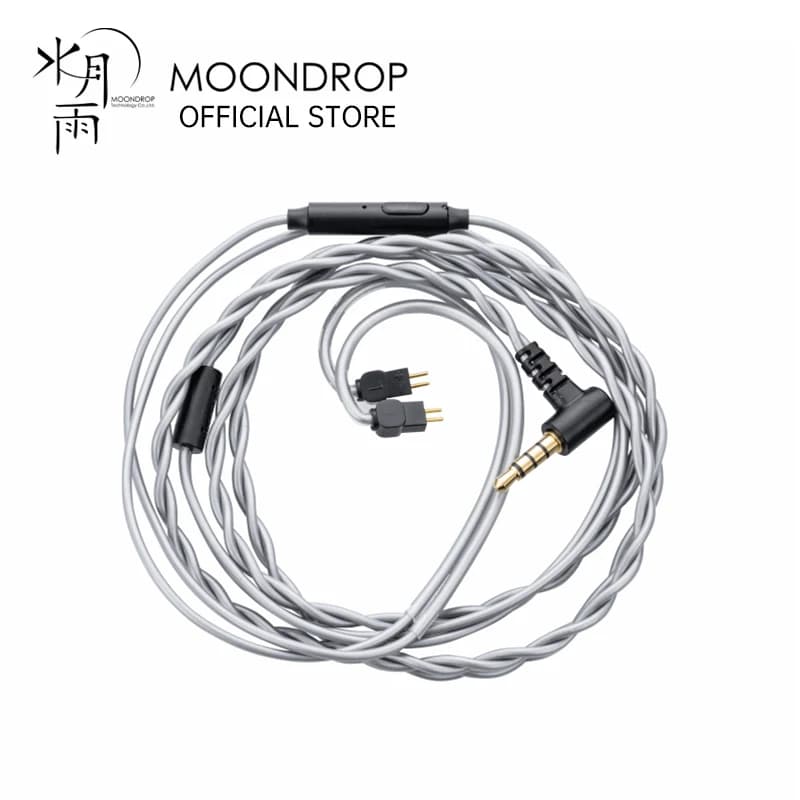 كابل ميكروفون متعدد الأغراض MOONDROP MC1 كابل ترقية سماعة أذن 3.5 ملم ميكروفون 0.78 ملم-2pin