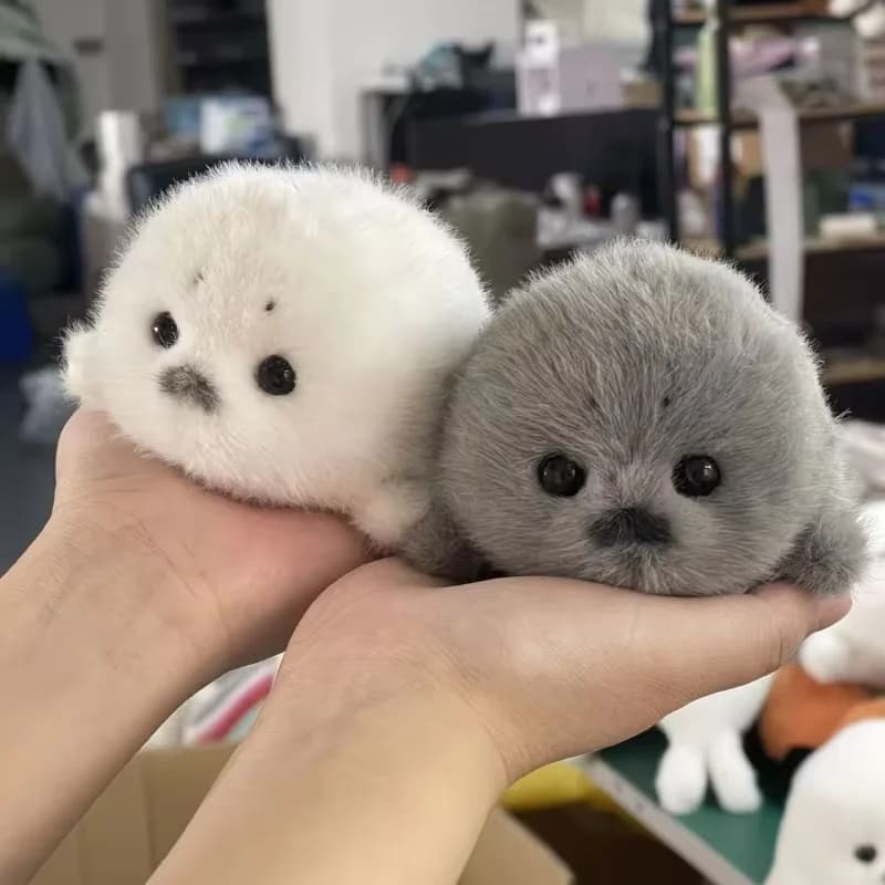 لطيف الأختام أفخم المفاتيح لينة Kawaii ختم بلوشي الحيوان قلادة سيارة الحلي موضة محشوة دمية كيرينغ مفتاح السيارة الملحقات - 2