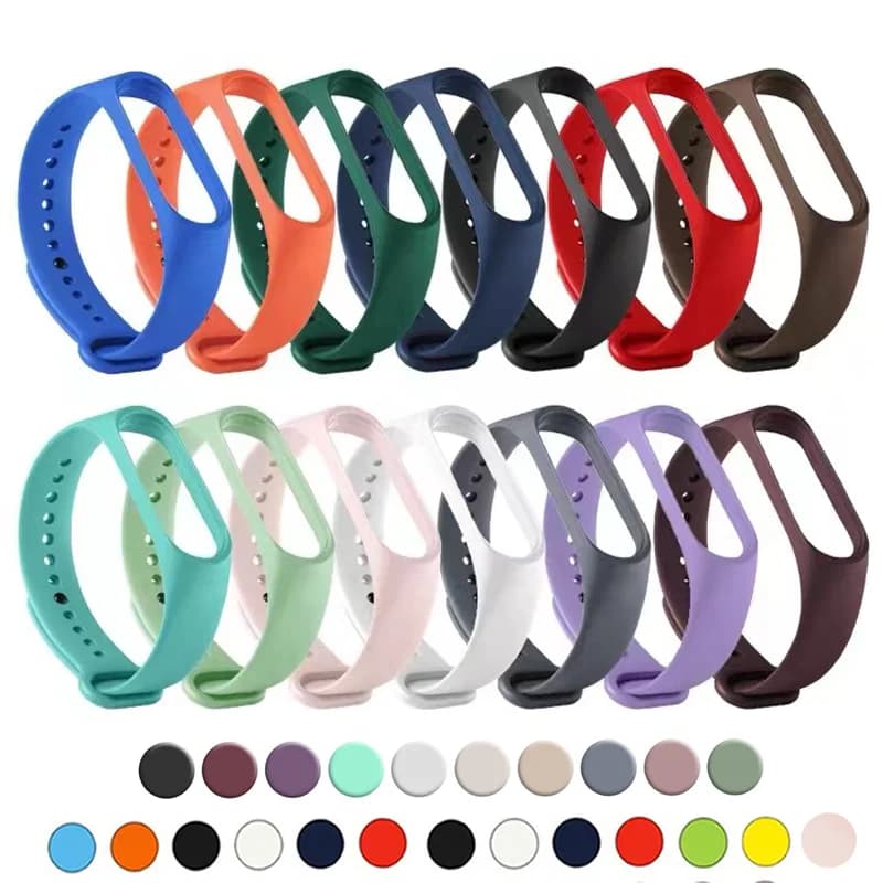 حزام ساعة سيليكون لشاومي Mi Band 7 و6 و5 و4 و3، أسورة معصم، أشرطة Correa، ملحقات الساعات الذكية Mi Band 6 و7 و5 و4