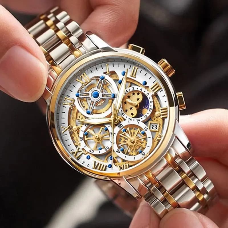 LIGE Men Watch Sports Quartz Watches Men Waterproof Chronograph Wristwatch Mens Military Hollow Clock Man Relogio Masculino - 2