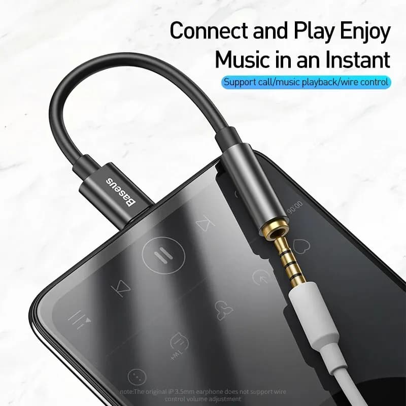 Baseus Type C to 3.5mm Earphone Jack AUX USB C Cable Adapter for Huawei P40 P30 Pro Xiaomi 10 9 Type C Headphone Audio Adapter - 2