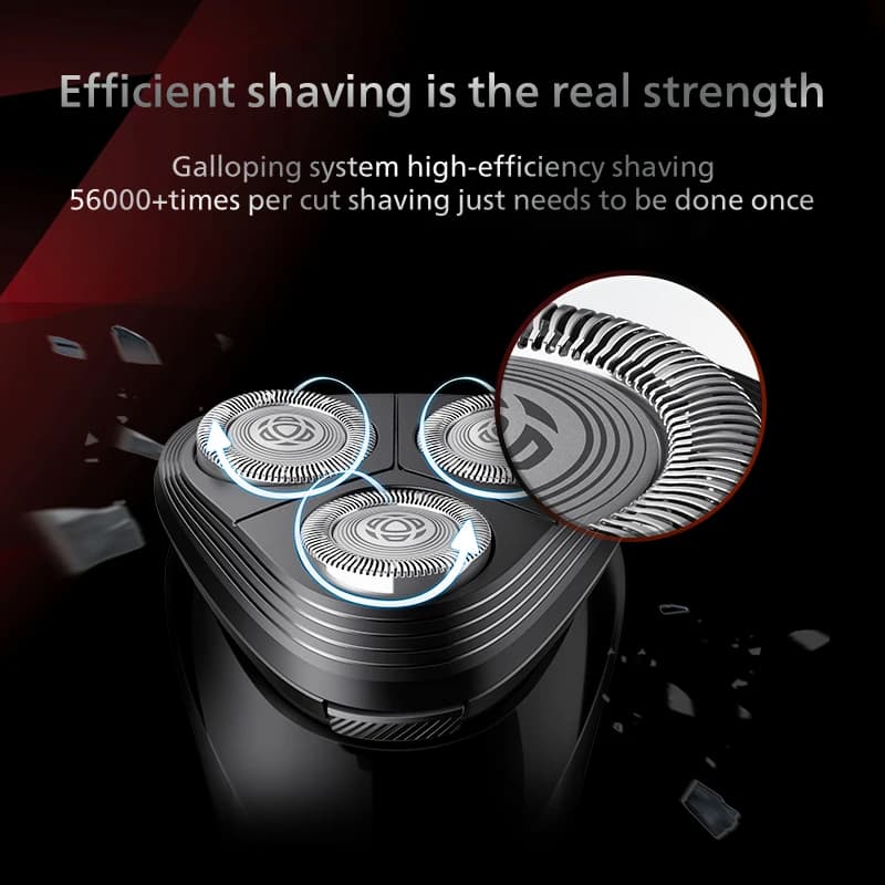 PHILIPS ماكينة حلاقة كهربائية S1113 شحن USB شفرة PowerCut من الفولاذ المقاوم للصدأ رأس ثلاثي عائم حلاقة سريعة للرجال - 3