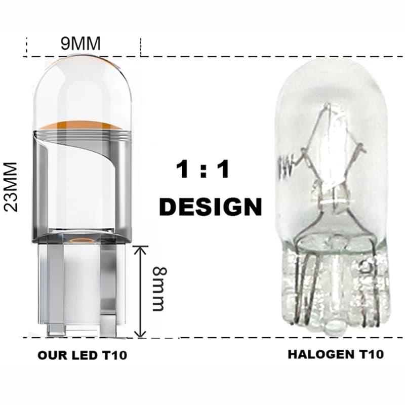 1pc Car Light LED Bulbs T10 W5W 12V/24V No error High Power for T5 Led Saab Peugeot Boxer Land Rover Defender Mini Cooper - 5