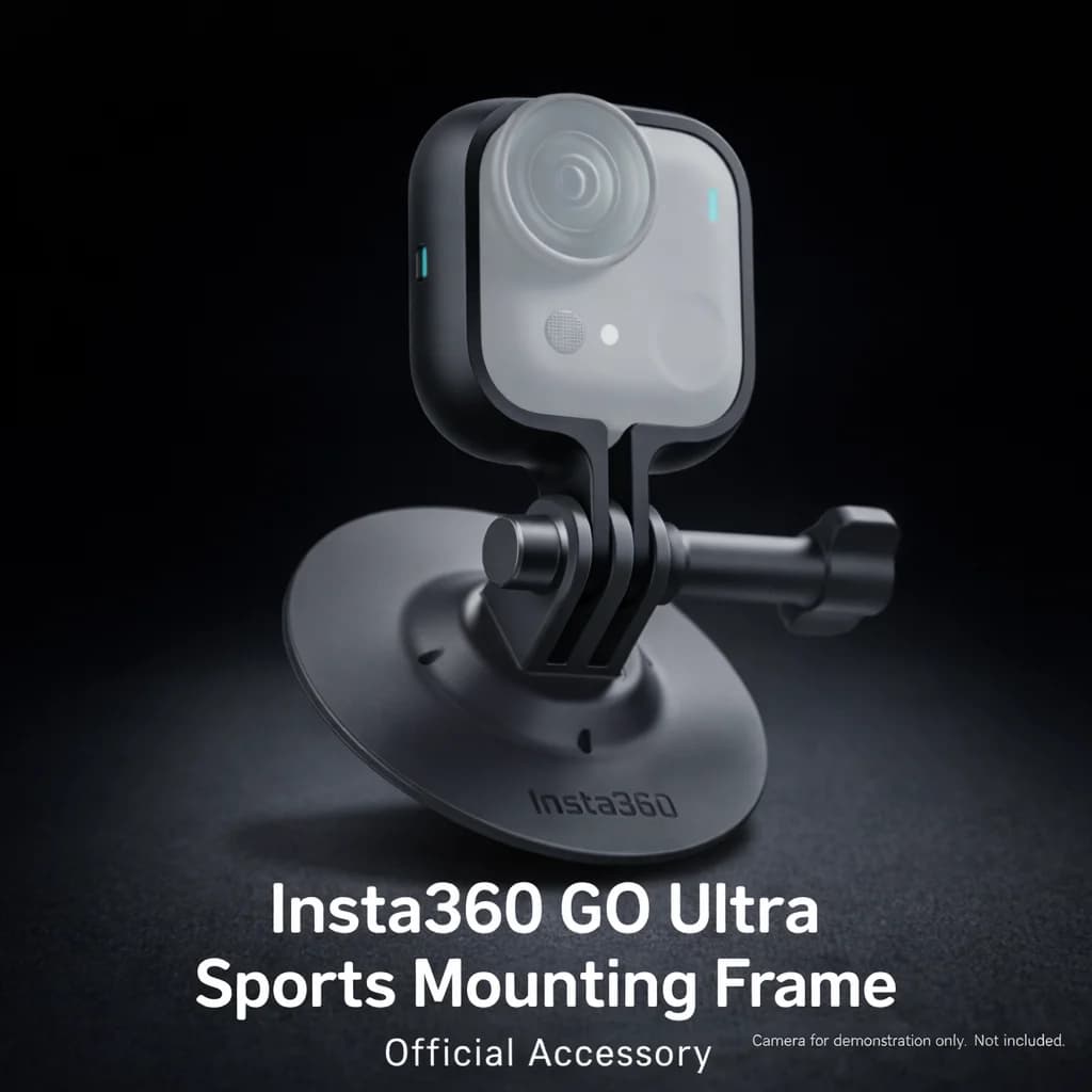 إطار تركيب رياضي فائق من Insta360 GO - إكسسوار رسمي، حامل ثنائي الشوكات، إغلاق آمن كامل، تصوير عمودي وأفقي