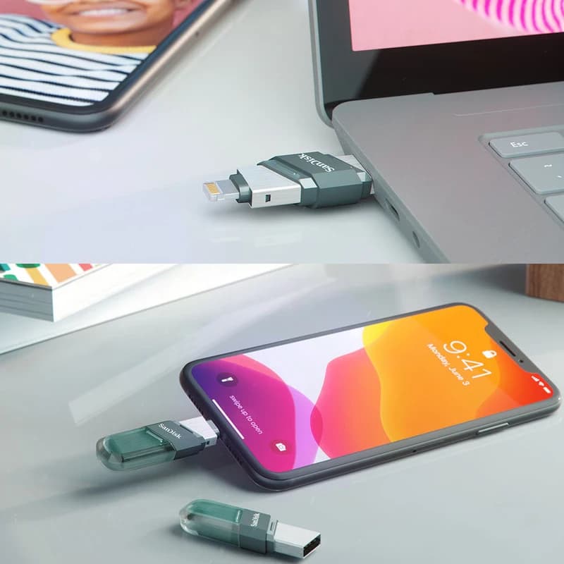 SanDisk USB Flash Drive iXpand OTG Lightning USB 3.0 Stick 256GB 128GB 64GB Pen Drive MFi For iPhone & iPad and USB U Disk OTG - 4