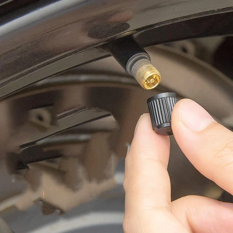 Car Tire Valve Stem Caps Plastic Tyre Valve Dust Caps Universal Wheel Stem Covers for Auto Bicycle Bike Motorcycle Car Accessory - 3