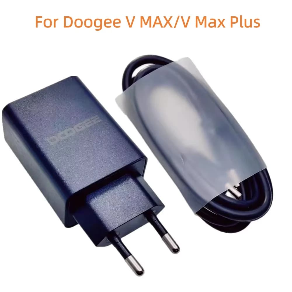 شاحن سفر سريع أصلي جديد DOOGEE V MAX VMAX للهاتف المحمول 33 واط محول قابس EU + كابل USB من النوع C