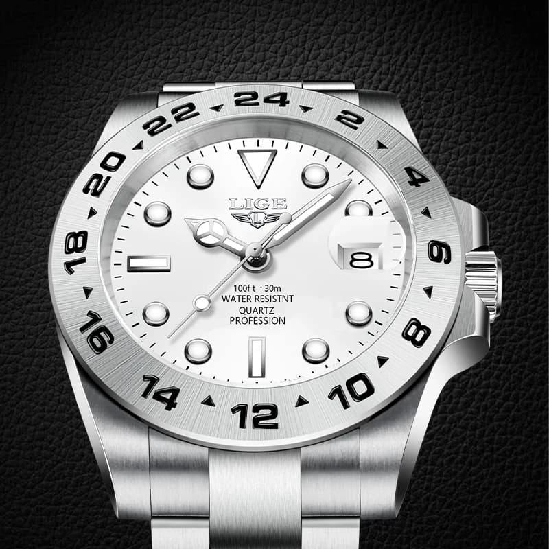 LIGE Hot Sell Men Watch Sport Mens Watches Top Brand Luxury  Military Waterproof Full Steel Quartz Clock Men Relogio Masculino - 6
