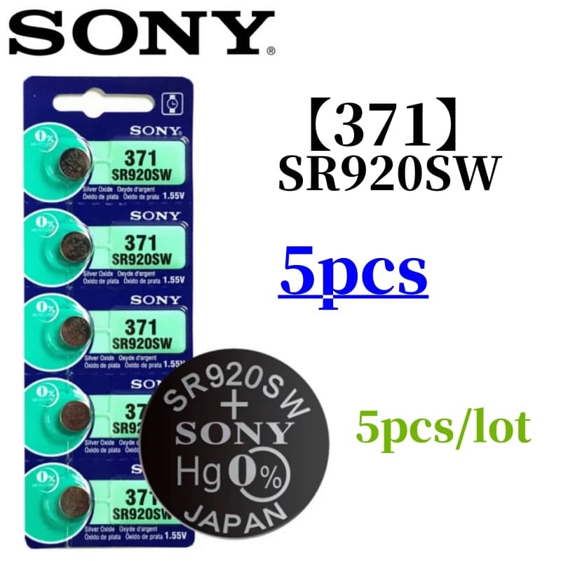 5pcs Original SONY AG6 371 SR920SW LR920 SR927 171 370 L921 LR69 SR920 Button Batteries For Watch Toys Remote Cell Coin Battery