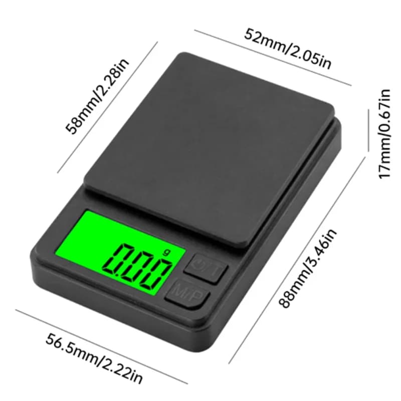 مقياس جيب دقيق 1000g × 0.01g، رقمي، للطعام، المجوهرات، الأونصة/الحبوب، مع شاشة LCD بإضاءة خلفية، صغير للسفر - 4