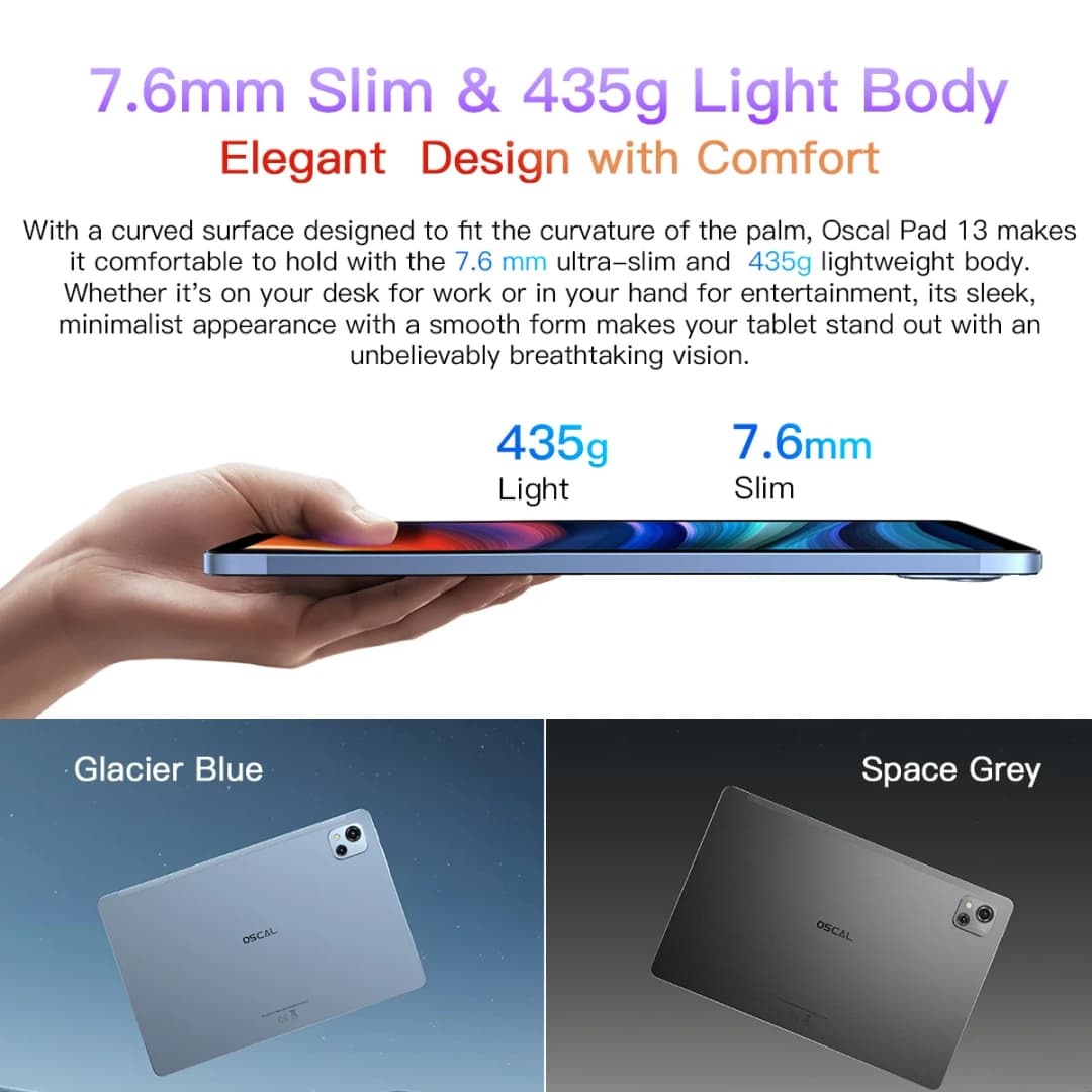 جهاز لوحي Blackview Pad 13 بسعة 256 جيجابايت و 14 جيجابايت رام وشاشة 10.1 بوصة - 3