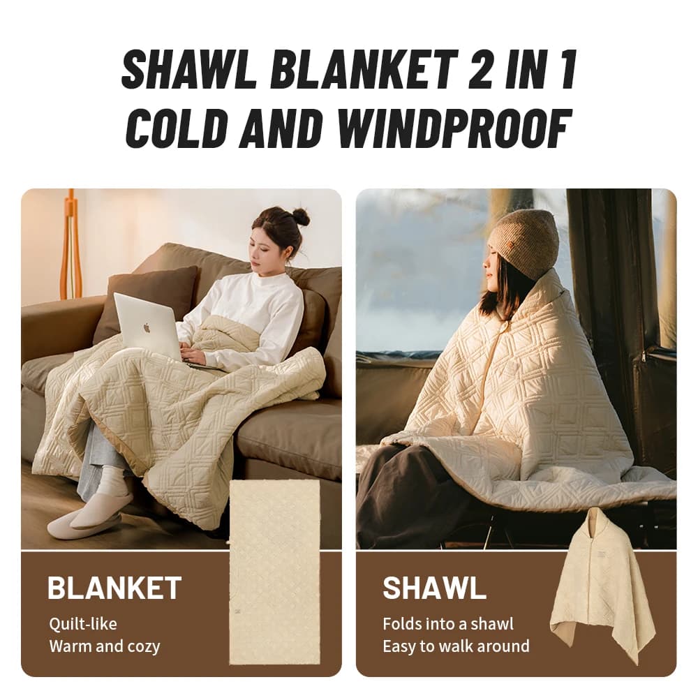 Naturehike Electric Heated Blanket Winter USB Heating Blanket Camping Warm Sleeping Bag Liner Outdoor Shawl Thermal Sleeping Bag - 2