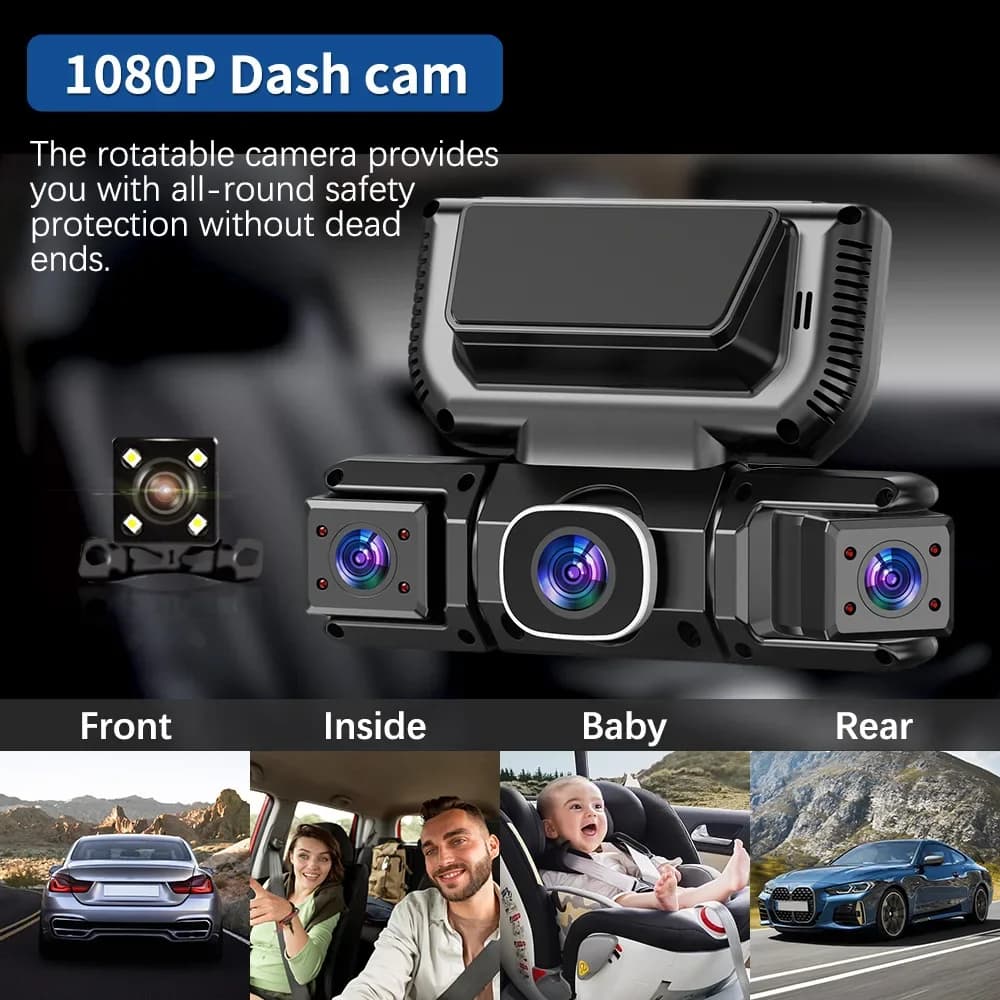 4Camera 360 Degrees Car DVR 1080P Video Recorder WIFI Dash Cam Front right left Rear View camera 24h Parking Monitor Gift - 3