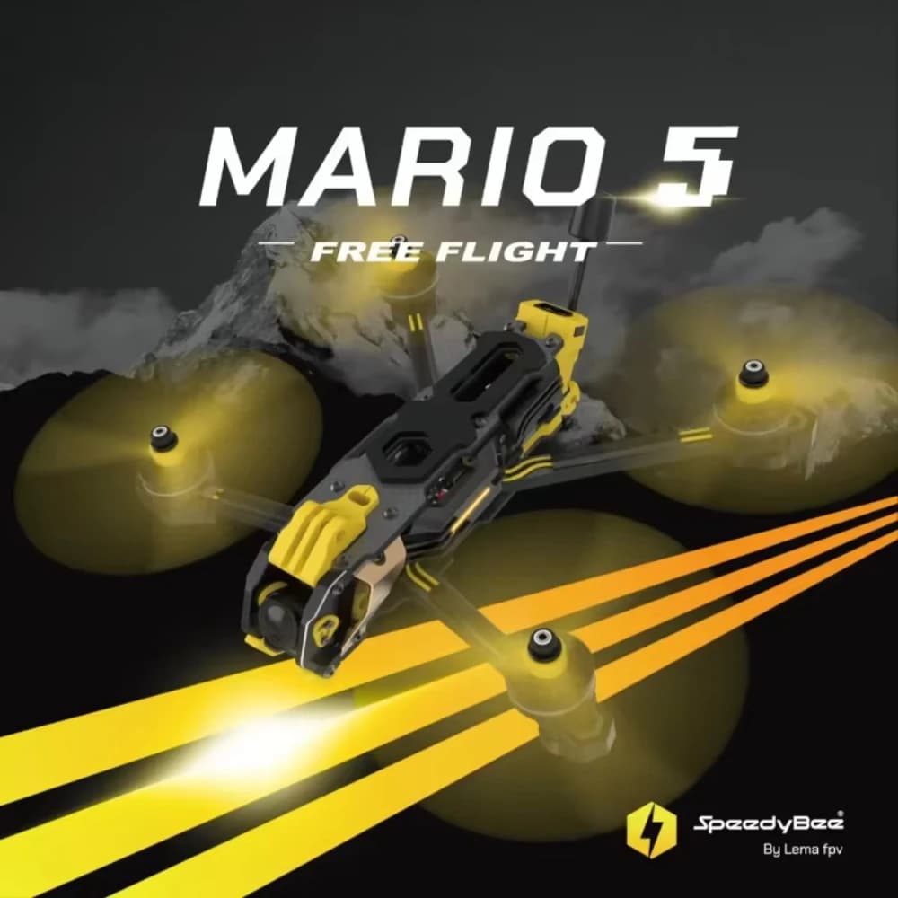 SpeedyBee Mario 5 O4 Frame Kit DC / XH Version with Carbon Fiber Plate FPV Freestyle RC Racing Drone - 6