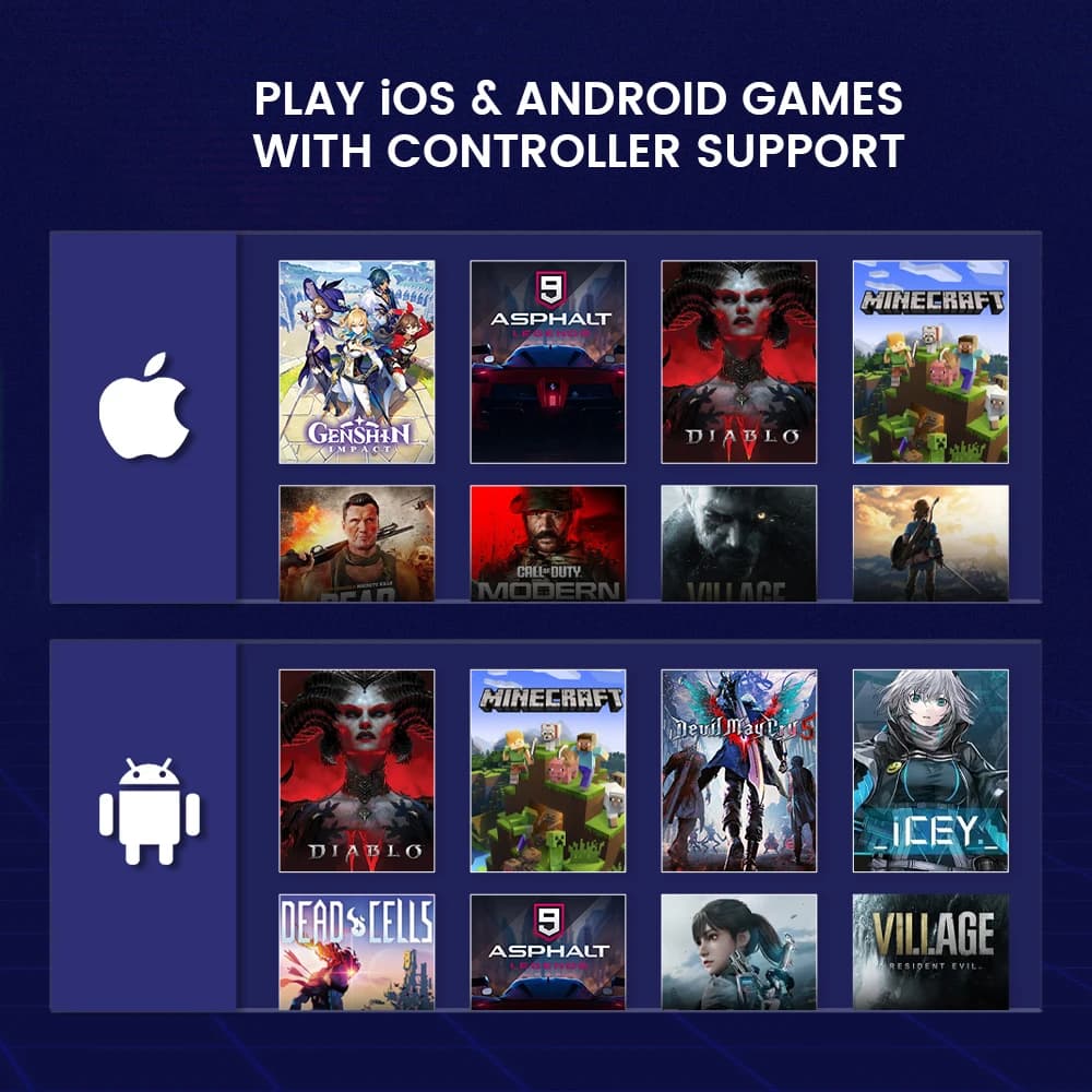 جيم سير X2s جيم باد كنترولر ألعاب محمول لألعاب الكلاود اكس بوكس جيم باس STADIA xCloud، جويستيك وتجريجر تأثير هال - 3