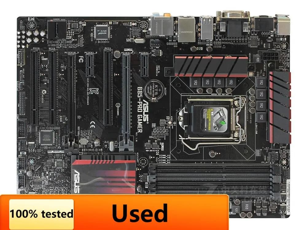 Asus B85 PRO GAMER Desktop Motherboard Socket LGA 1150 i7 i5 i3 DDR3 32G SATA3 USB3.0 ATX Original Disassembly  Used - 2