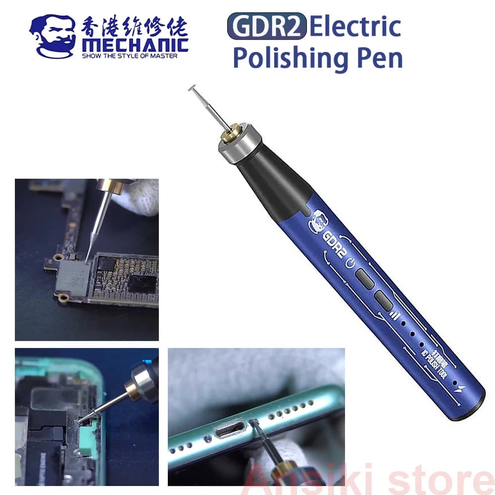 قلم تلميع كهربائي MECHANIC GDR2 9 قطع رؤوس طحن ماسية لطحن رقائق IC قطع PCB أدوات إصلاح الهاتف - 2