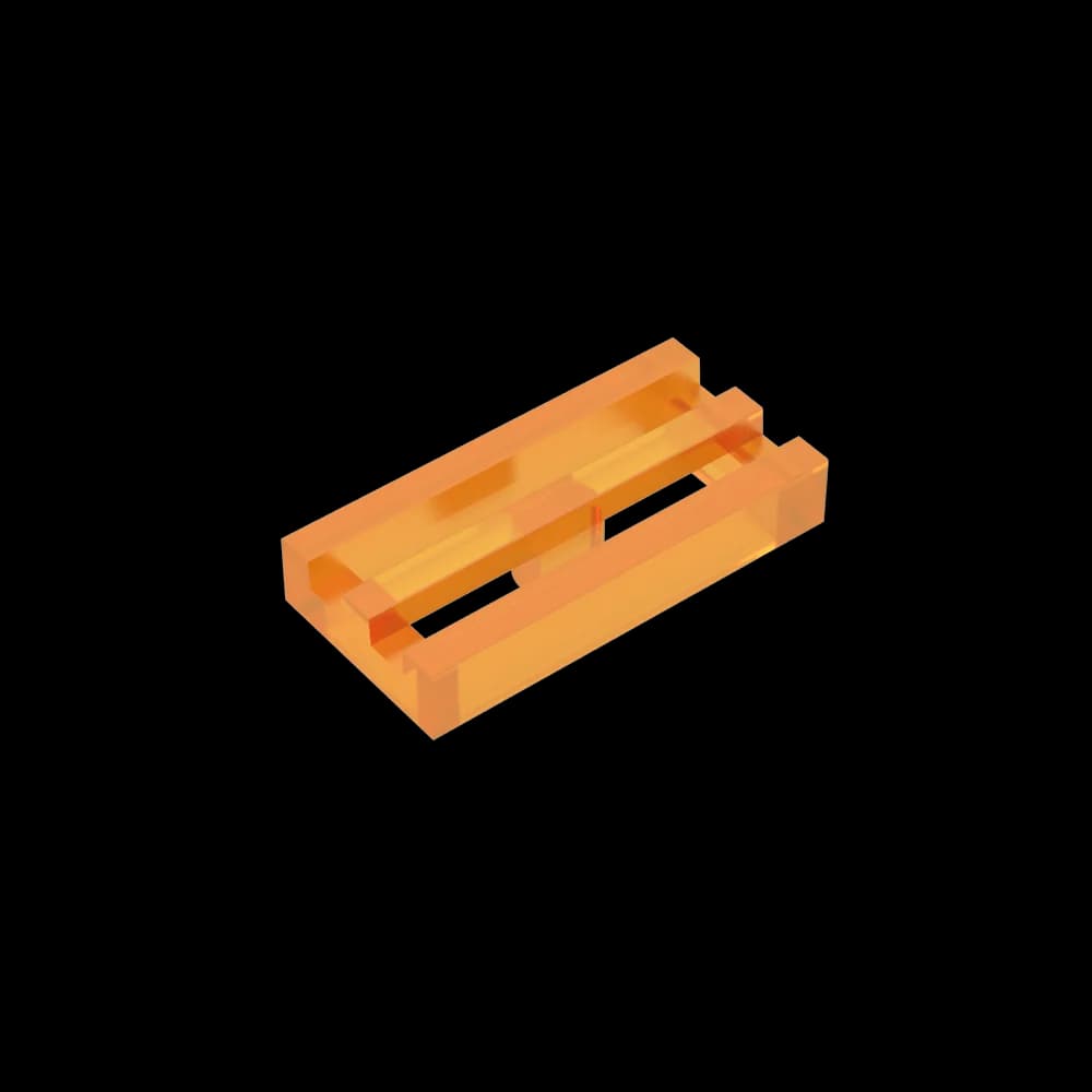 Gobricks GDS-602 مكعبات بناء شبك رادياتير 1X2 متوافق مع ليجو 2412 30244 مكعبات بناء تعليمية يدوية للأطفال - 3