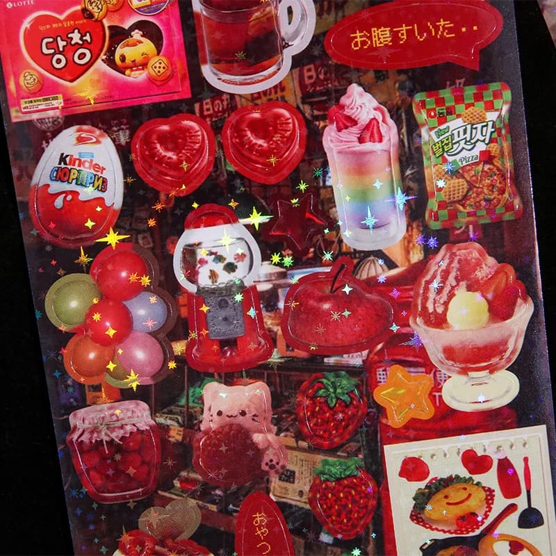 50piece/book Cute Japanese Y2K Cut Film Sticker Girl Journal Phone Case DIY Scrapbook Sticker Kawaii Decoration Sticker Gift - 2