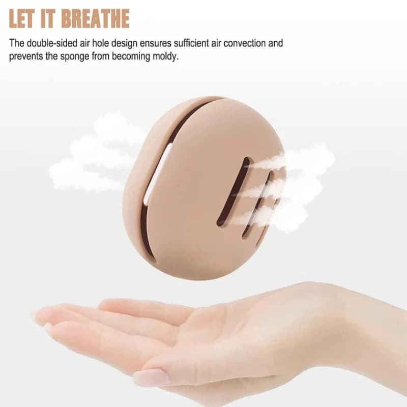 1Pcs Makeup Sponge Holder Eco-Friendly Silicone Multi-hole  Storage Case Travel Protable Cosmetic Puff Holder Box - 2