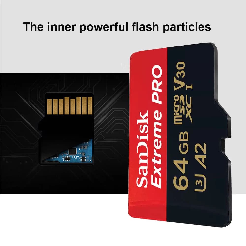 بطاقة ذاكرة SanDisk Extreme PRO microSD بسعة 256 جيجابايت و128 جيجابايت، بطاقة microSD بسعة 512 جيجابايت، بطاقة TF بسعة 64 جيجابايت، بسرعة 200 ميجابايت/ثانية، فئة 10 U3 V30 A2 - 5