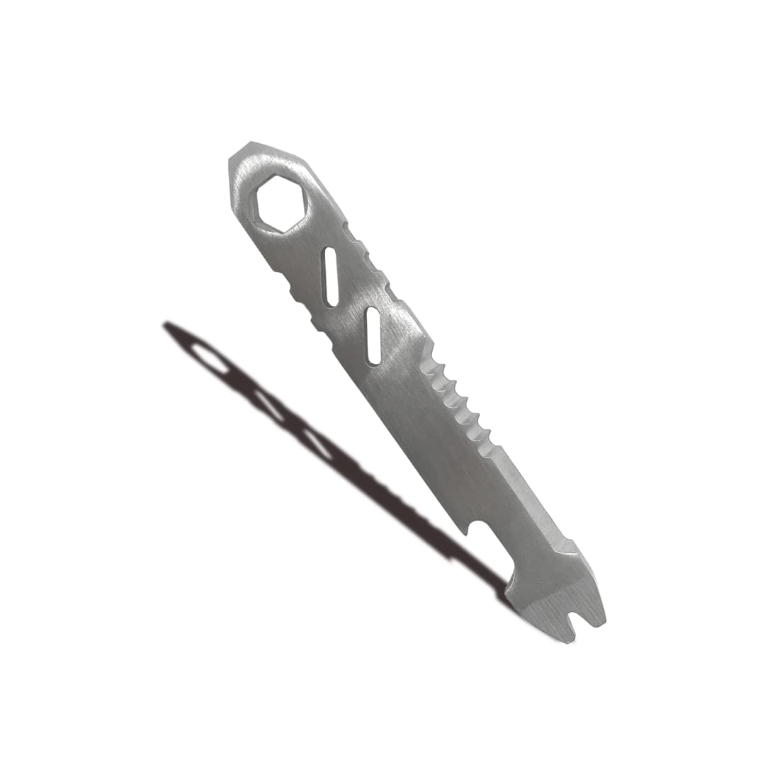 Multi-function Allen wrench, Bottle opener , portable outdoor camping tool, Mini stainless steel crowbar - 6