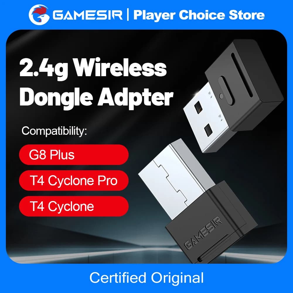 Gamesir X5s Bluetooth 2.4g Wireless Dongle Receiver Adpter for G8+ G8 Plus  Cyclone Cyclone Pro PC Gaming Console Accessories