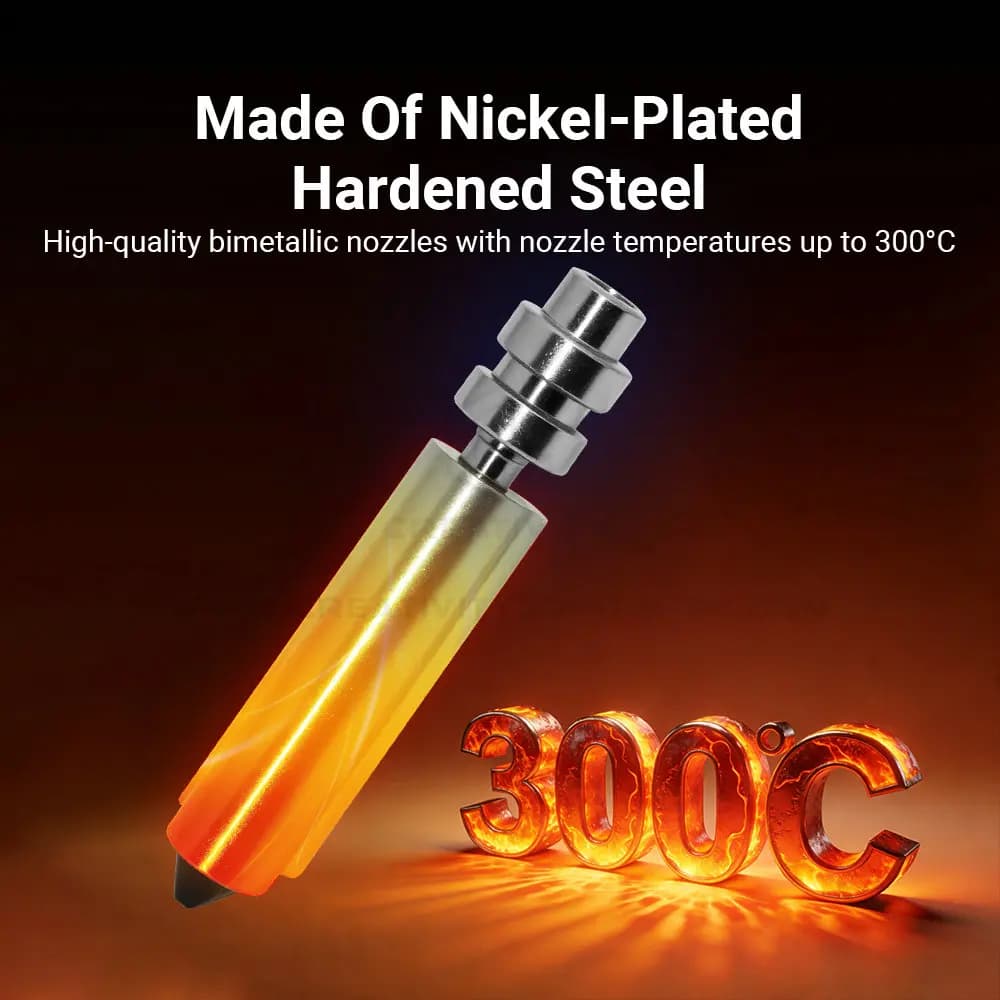 Upgrade Anycubic Kobra X Hotend Bimetallic Nozzle High Temperature For Anycubic Kobra X 0.2/0.4/0.6/0.8mm 3D Printer Accessories - 3