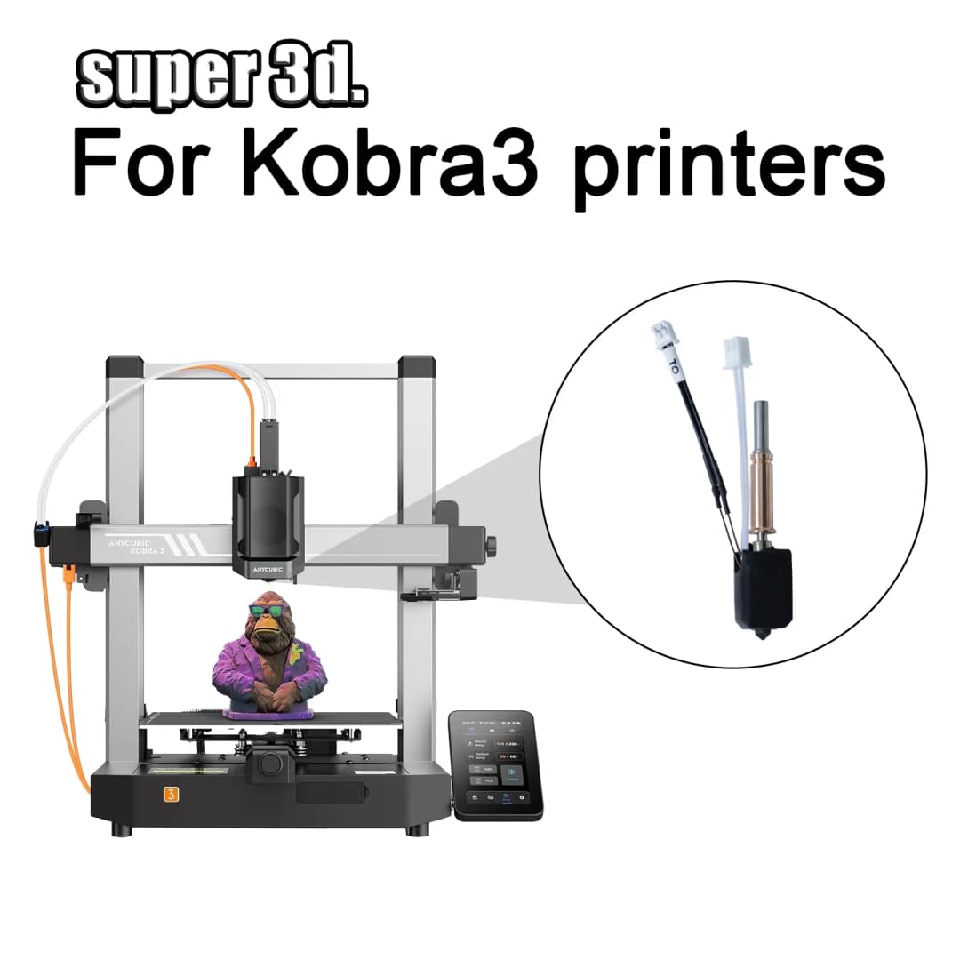 ترقية هوت إند Anycubic Kobra 3 كومبو فوهة هوت إند ثيرميستور بلوك سخان الحلق لقطع غيار K3 إكسسوارات هوت إند - 6