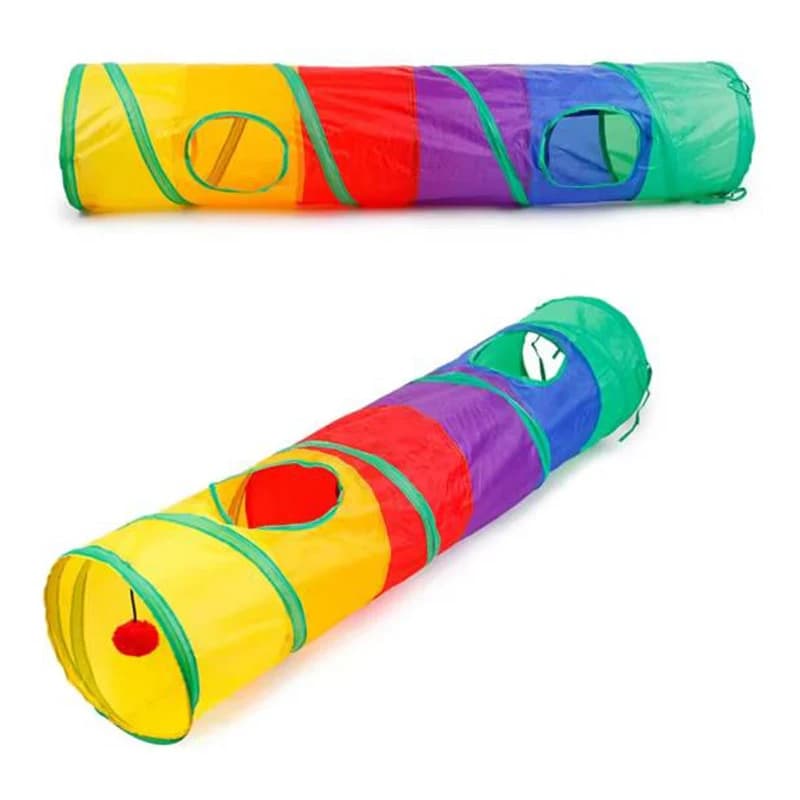 Cat Tunnel Pet Tube Collapsible Play Toy Indoor Outdoor Kitty Puppy Toys for Puzzle Exercising Training - 4