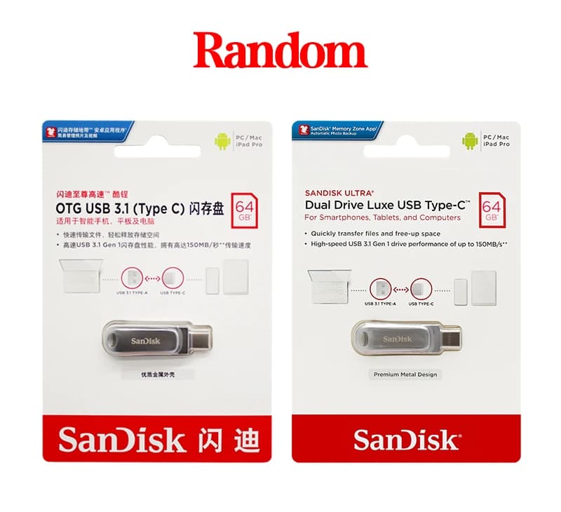سان ديسك DDC4 واجهة مزدوجة USB3.2 قلم ذاكرة عالي السرعة حتى 400 ميجابايت/ثانية سعة 32 جيجابايت و 64 جيجابايت و 128 جيجابايت و 256 جيجابايت و 512 جيجابايت و 1 تيرابايت - 6