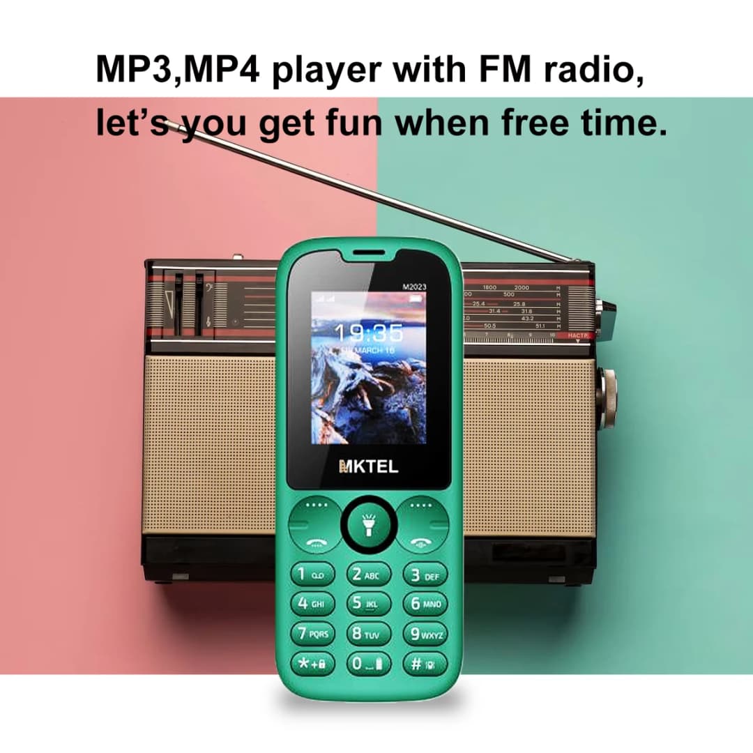 هاتف MKTEL M2023 بشاشة 1.77 بوصة وبطارية 800 مللي أمبير وسيم مزدوج وراديو FM وكاميرا 0.08 ميجابكسل مع مصباح يدوي لهواتف كبار السن - 4