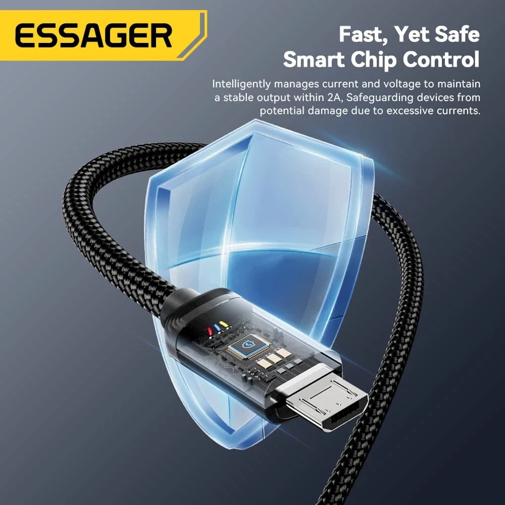 Essager Micro USB Cable 2A Fast Charging USB Cable for  Xiaomi Realme Redmi Samsung Huawei Mobile Phone USB Data Charger Wire 3M - 4