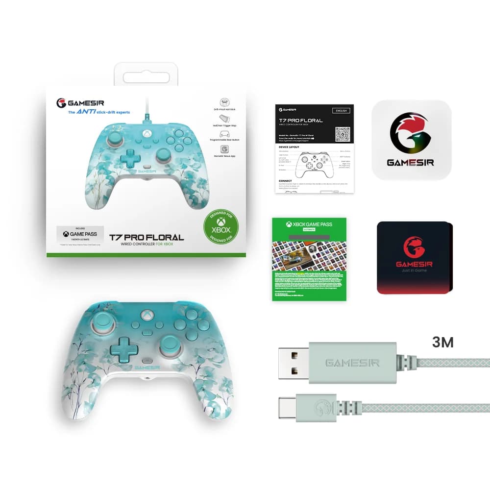 يد تحكم GameSir T7 Pro Floral Xbox بتأثير هول لـ Xbox Series X, Xbox Series S, Xbox One X | S - 6