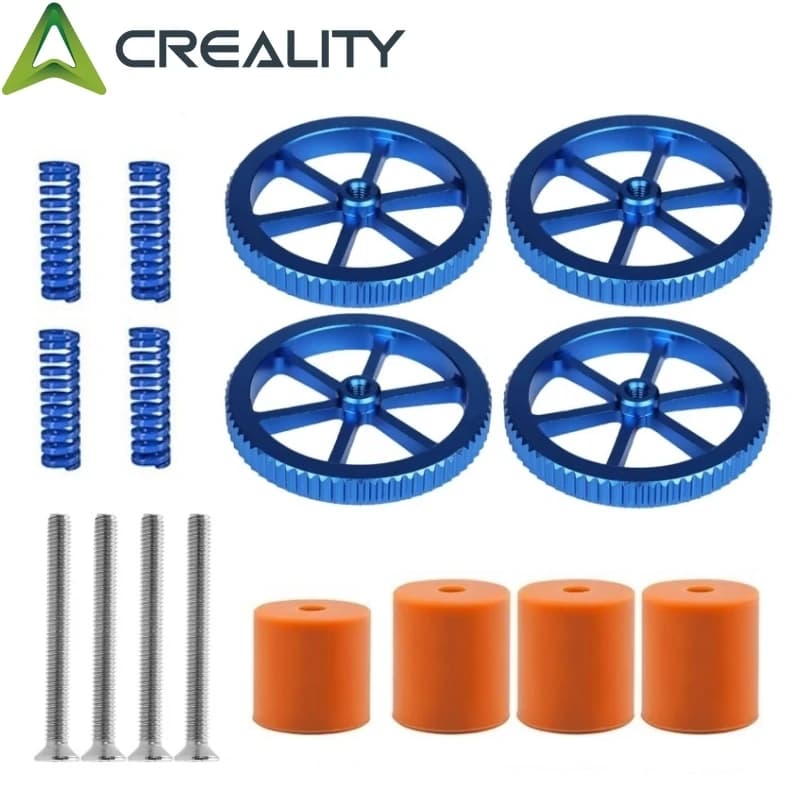 مفاتيح تسوية معدنية من Creality مع نوابض السرير الساخن لطابعات Ender 3/3 Pro/3 V2 وEnder 5/5 Plus/Pro وCR-10/CR10S/10S Pro/20