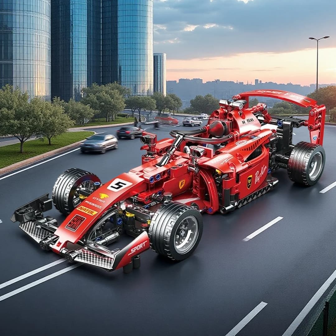 مجموعة بناء سيارات سباق F1، تقنية جديدة 2025، أطقم تجميع MOC، ألعاب تعليمية إبداعية للأطفال