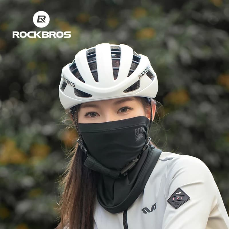 ROCKBROS قناع وجه دافئ للدراجات في الشتاء من الصوف للتنزه والتخييم والتزلج، وشاح رقبة، واقي من الرياح، قناع دراجة هوائية - 6